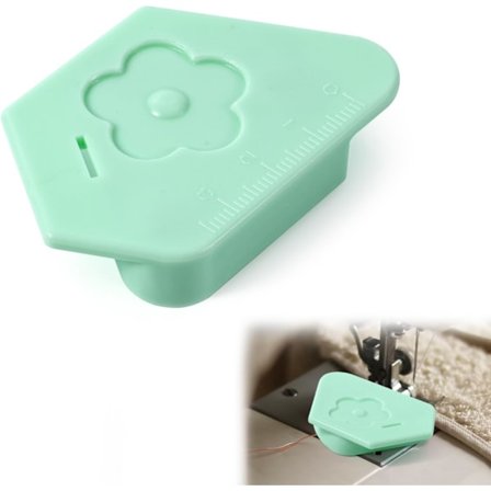 1x Magnetisk sømguide for symaskin, polygonal faldeguide med skala, søt faldeguide med skala, universelt multifunksjonelt symaskintilbehør