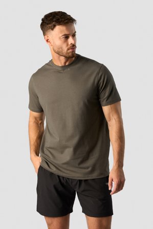 ICANIWILL - Everyday Cotton T-shirt Men Khaki Green - Miehet - Treenivaatteet ICIW:ltä