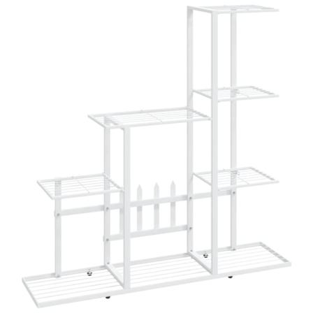 Vidaxl Växtställ 94,5x25x88 Cm Vit Metall Vit