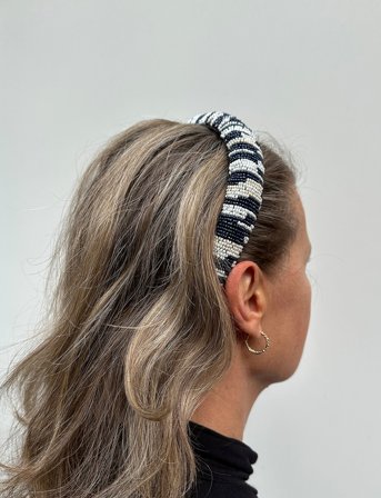 Becksöndergaard Sasha Midi Beaded Hairbrace - Navy - ONE SIZE