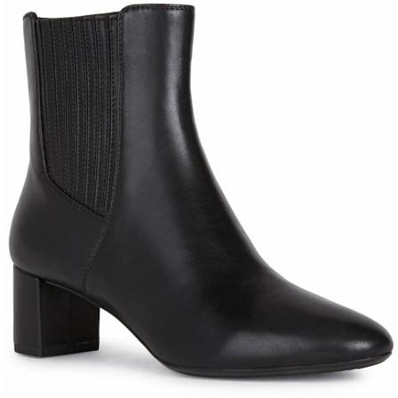 Geox Dam/Dam Pheby Nappa Läder Ankelstövlar 4 UK Svart Black 4 UK
