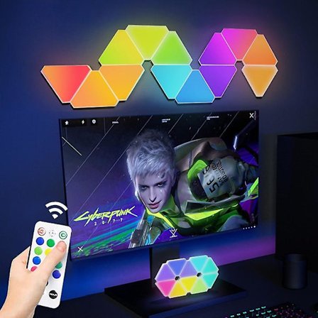 LED-kolmion seinävalaisin USB-kosketus yövalo RGB