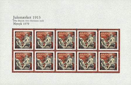 Danmark 1979 - Julemærkeark 1913 - Nytryk - Postfrisk