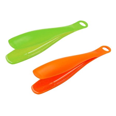 2 stk. madpincet i plast til servering af mad, brød, kage og salat