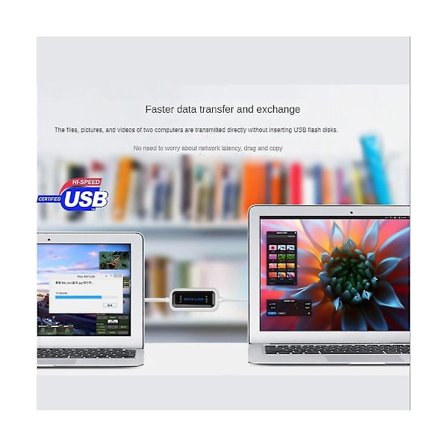 USB 2.0 PC til PC Online Deling Synkronisering Kobling Nett Direkte Data Filoverføring Bro LED Kabel Enkel Kopiering Vær