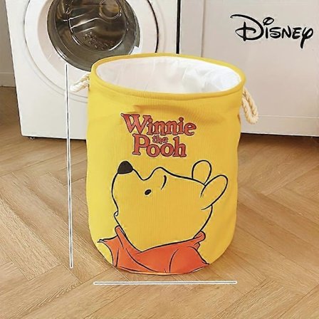 Disney Stitch & Winnie The Pooh - Taitettava Pyykkikori - Ihastuttava Piirretty Likapyykin Säilytyskori Kotiin