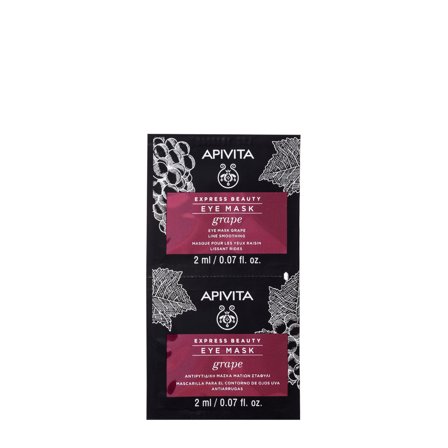 APIVITA Express Beauty - Viso Maschera Occhi Liftante all'Uva 2x2ml - Maschera Contorno Occhi
