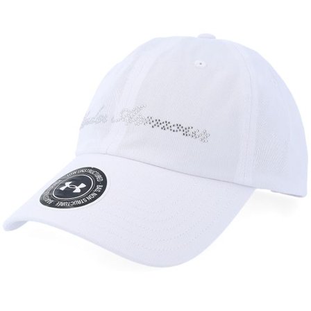 Under Armour - Vit unconstructed Keps - Womens Essential Low Adjustable Halo Gray Dad Cap @ Hatstore
