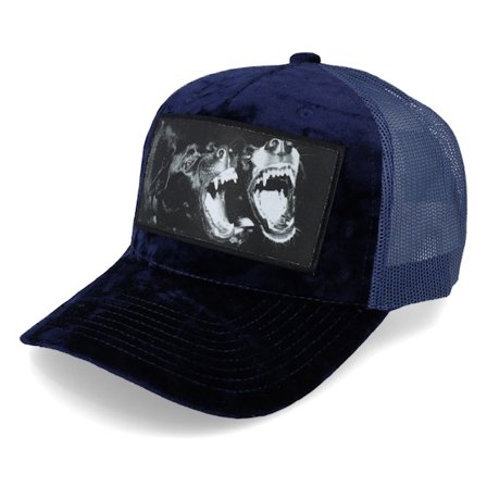 Calza Pennello - Sininen trucker Lippis - Dogs Velvet Navy A-frame Trucker @ Hatstore