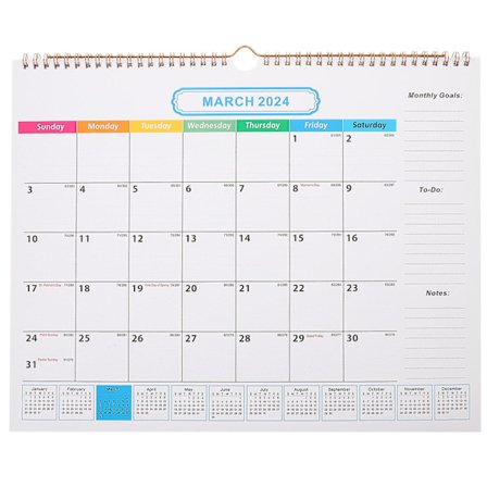 Vægkalender til organisering Tælle ned kalender Hængende kalender Månedskalender