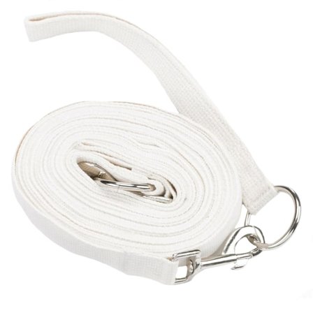 Hy Draw Reins Med Clips 13 fot Vit