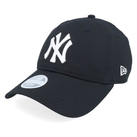 New Era - MLB Svart unconstructed Keps - New York Yankees Womens 9TWENTY Black/White Dad Cap @ Hatstore