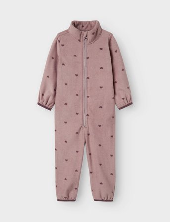 name it Nmnspektra Fleece Suit Aop Fo - Pink - 104