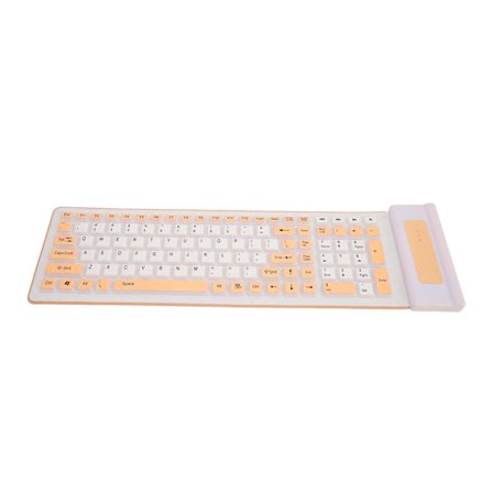Silikoninen 107 näppäimen 2.4G langaton USB taitettava vedenpitävä pölytiivis hiljainen näppäimistö PC-kannettavalle, kaksi väriä
