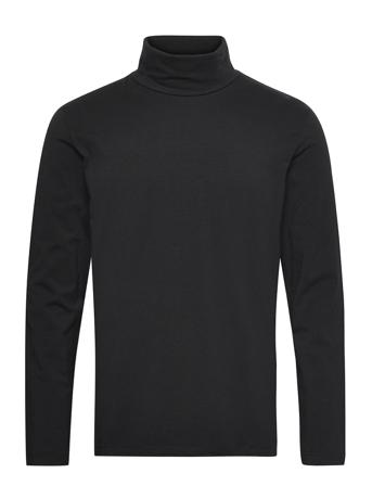 Turtleneck Pullover T-shirts Long-sleeved Svart Tom Tailor