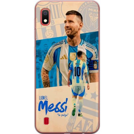 Kompatibel Mobilcover til Samsung Galaxy A10 Lionel Messi portræt med Argentinas trøje design inspireret af passion for fodbold og verdens bedste sp