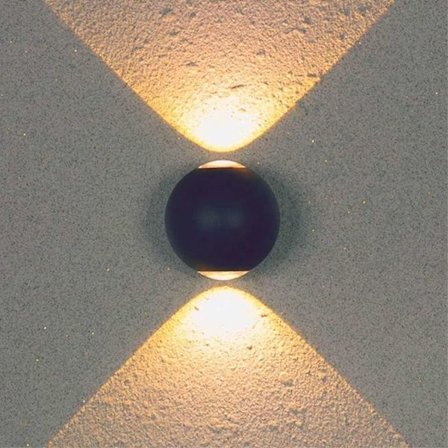 Vegglys Gårdsvegglys SORT 1 VARM HVIT 1 VARM HVIT