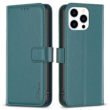 BINFEN COLOR iPhone 14 Pro Wallet Cover Stand - Green