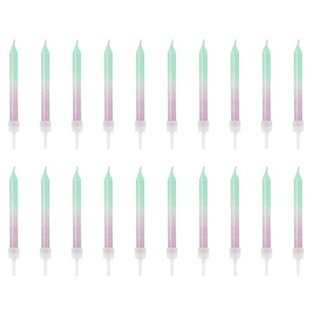 Sjöjungfru Tårtljus Ombre 20-pack