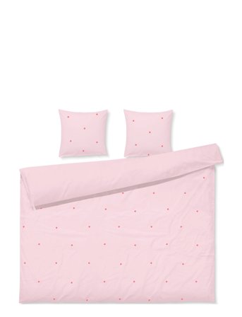 Juna | Daisy Påslakanset 220X220 Cm Pink/Röd Se | 220X220CM