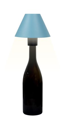 SYNERGY table lamp rechargeable battery for bottles, outdoor IP54, touch switch dimmable, blue