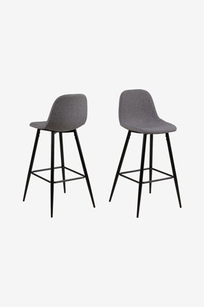 NORDFORM - Barstol Ada 2-pack, 65 cm - Grå - Barstolar & pallar - Från Homeroom