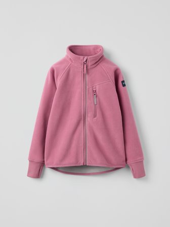 Vindtett vindfleecejakke - 140 - barneklær - pink - Polarn O. Pyret