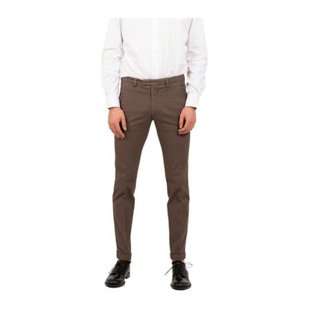 Briglia Brown oxford cotton Bukser with implication Brun, Herre Bukser, Størrelse: XL