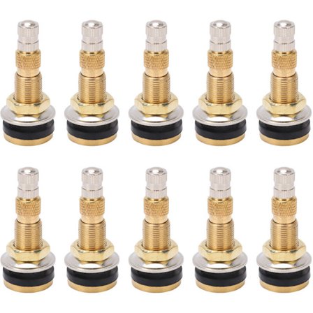 10 st mässingsventiler för slanglösa däck med flytande luft, 1 7/8 tum TR618A för traktor