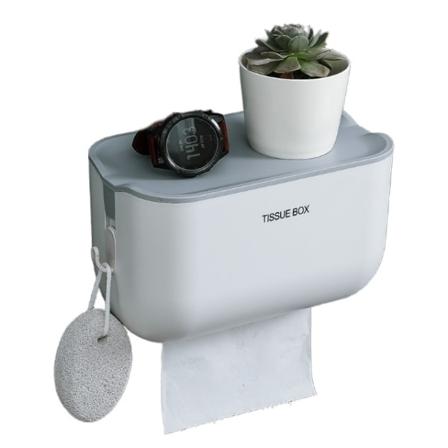 Pehmopaperirasia, ei lävistystä, vedenpitävä wc-paperirullan säilytys (valkoinen)