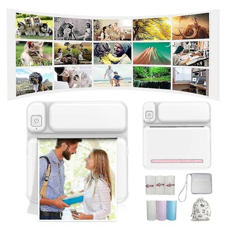 Termisk Bärbar Bluetooth-skrivare 57mm Mini Trådlös POS Termisk Fotoskrivare för Android iOS Telefon - WELLNGS