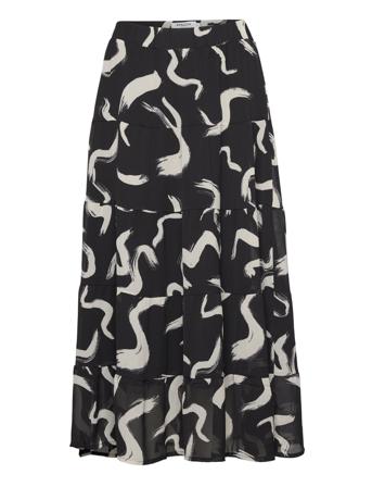 Mschkelsey Rikkelie Maxi Skirt Aop Knälång Kjol Multi/mönstrad MOSS COPENHAGEN