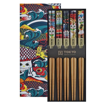 Tokyo design studio Syömäpuikot lahjasetti 5 paria, lucky & koinobori