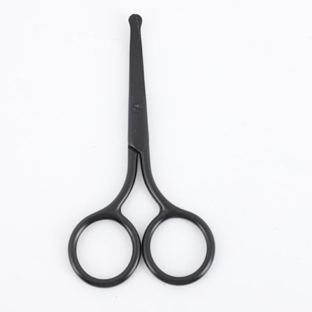 2 stk. sorte runde neseshårssakser, 10 cm ørehårsaks