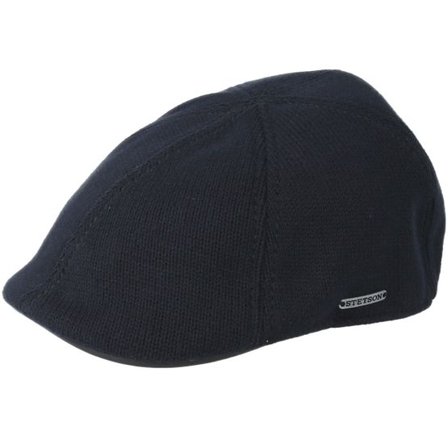 Stetson - Blå flatcap Keps - Texas Cotton Knit Navy Flat Cap @ Hatstore
