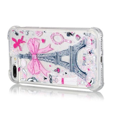 iPhone 7 Plus og 8 Plus Deksel laget av silikon - Eiffel tårn med sløyfe