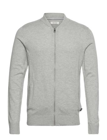 Jjemil Knit Baseball Cardigan Grey Jack & J S