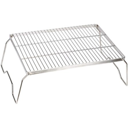 Hopfällbar lägereldgrill, robust bärbar campinggrill med ben och bärväska