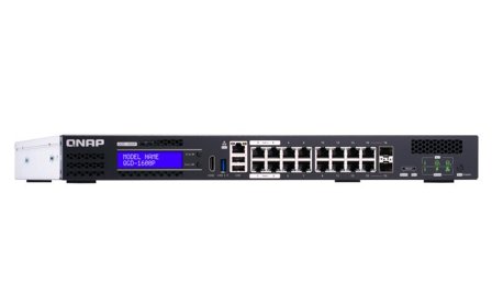 QNAP QGD-1600P - switch - 16 porter - smart - rackmonterbar