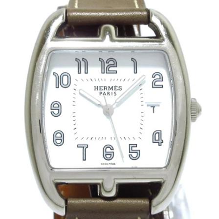 Hermès Vintage Pre-owned Rustfrit stål watches Brun, Dame Vintage Ure, Størrelse: ONE Size