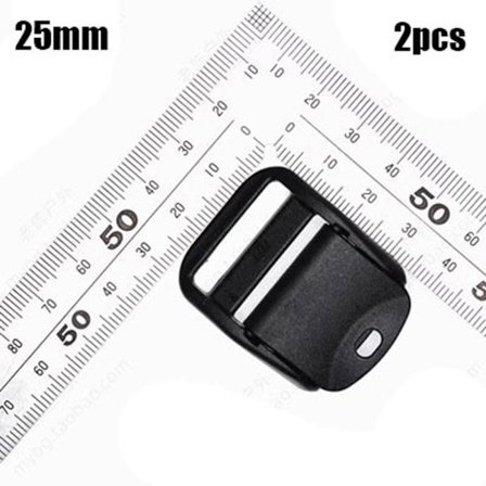 2kpl Sivusoljet Kaareva solki 25MM