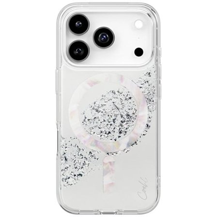 Uniq Coehl Crystelle Magnetiskt laddningsfodral för iPhone 17 Pro - silver