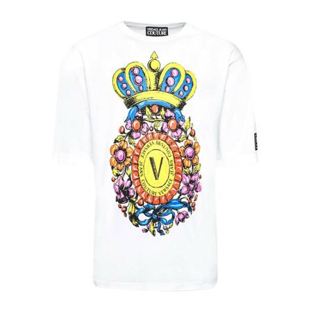 Versace Jeans Couture, T Shirt Wit, Heren, Maat:M