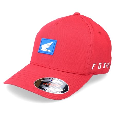 Fox - Honda Wing Hat Red Flexfit Flexfit Red Cap - @ Hatstore
