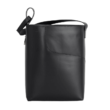 ATP Atelier Pienza Black Leather Large Tote Bag Handväskor Dam Svart ONESIZE