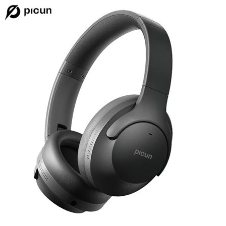 [14Y]Picun ANC-05 MAX Mustat Over-the-Ear Bluetooth -kuulokkeet iPhone- ja Android-laitteille, musta
