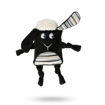 Dogman Lambe Plutt Svart 20 cm - Hundleksaker