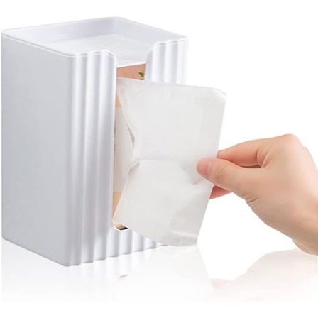 1 valkoinen luova seinälle kiinnitettävä paperipussipidike, tahmea kylpyhuone