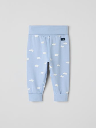 Polarn O. Pyret - Trousers with foldable cuffs, clouds - 62 - Childrenswear - blue