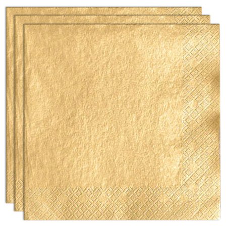 Servietter Metallic Gull